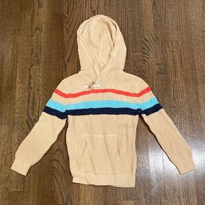 Kids Tan Striped Hoodie